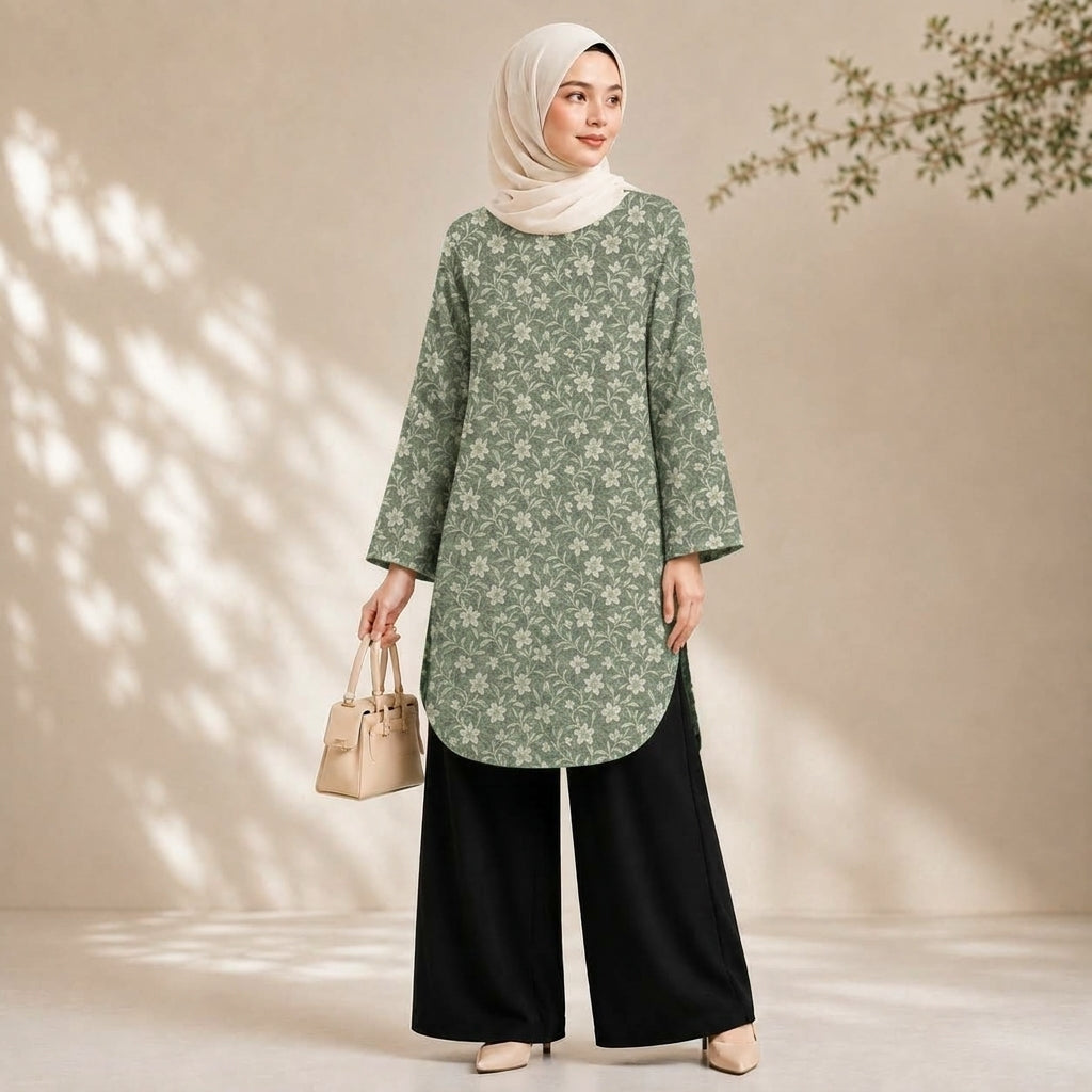 PREMIUM FLORAL PRINTED LONG BLOUSE