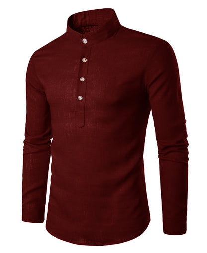 Baju Koko | Kurta Pria Muslim Polos Kancing Depan Tangan Panjang