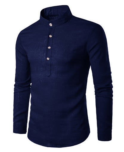 Baju Koko | Kurta Pria Muslim Polos Kancing Depan Tangan Panjang