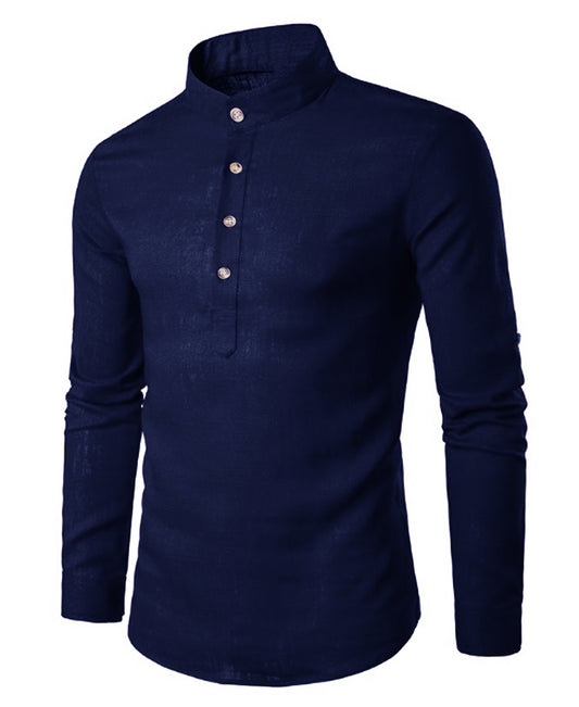 Baju Koko | Kurta Pria Muslim Polos Kancing Depan Tangan Panjang