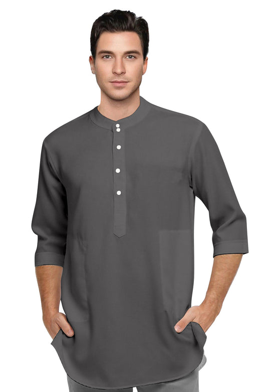 Baju Koko Kurta Pria Polos Tangan Panjang Kancing Depan Model Trendy