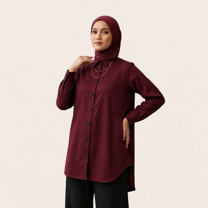 Blouse Marisa Elegant Full Button Casual Wear For Woman