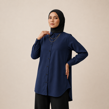 Blouse Marisa Elegant Full Button Casual Wear For Woman