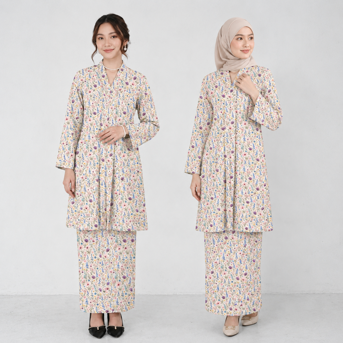 PREMIUM MODERN BOTANICAL PRINTED KEBAYA