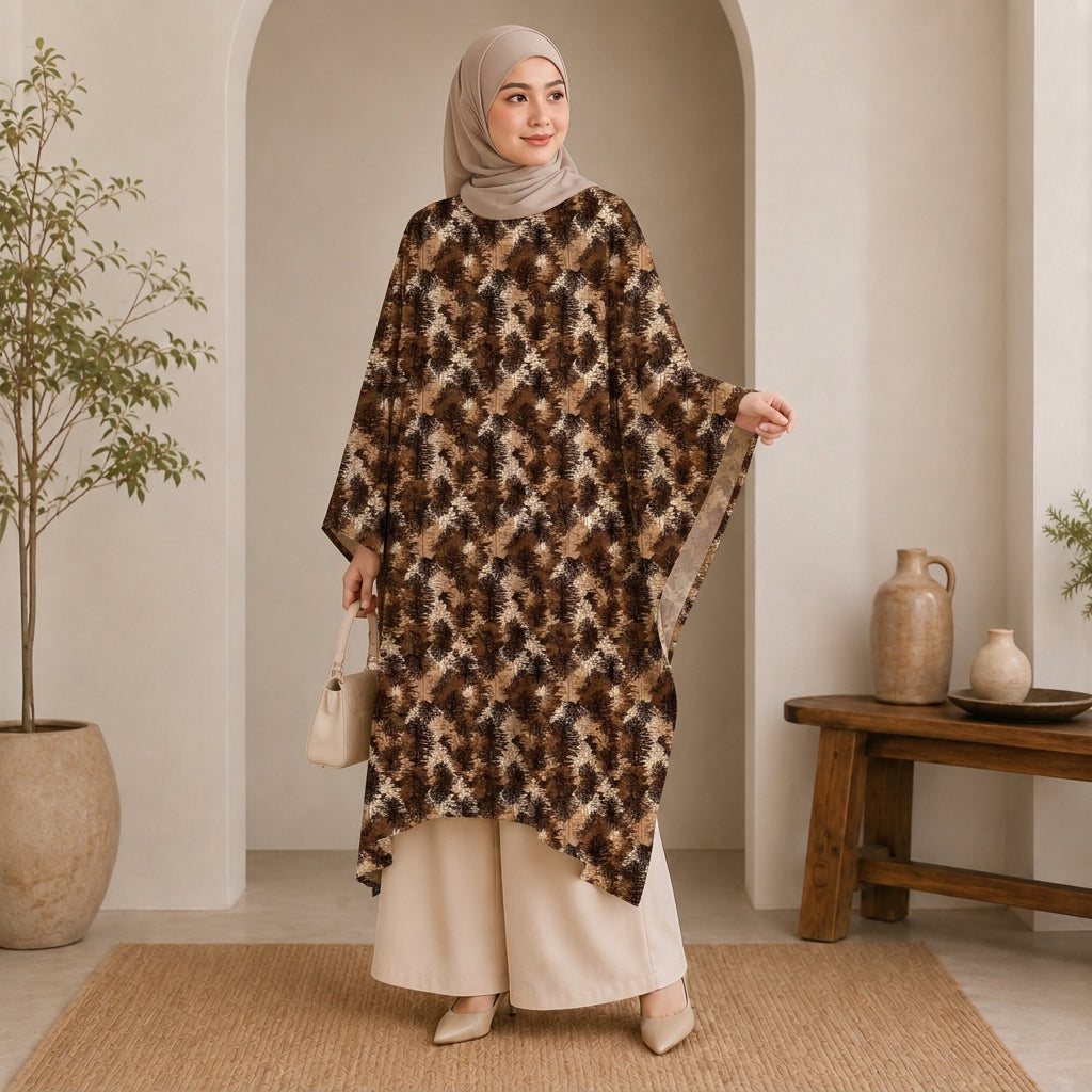 PREMIUM MODERN ABSTRACT & FLORAL PRINTED LONG KAFTAN