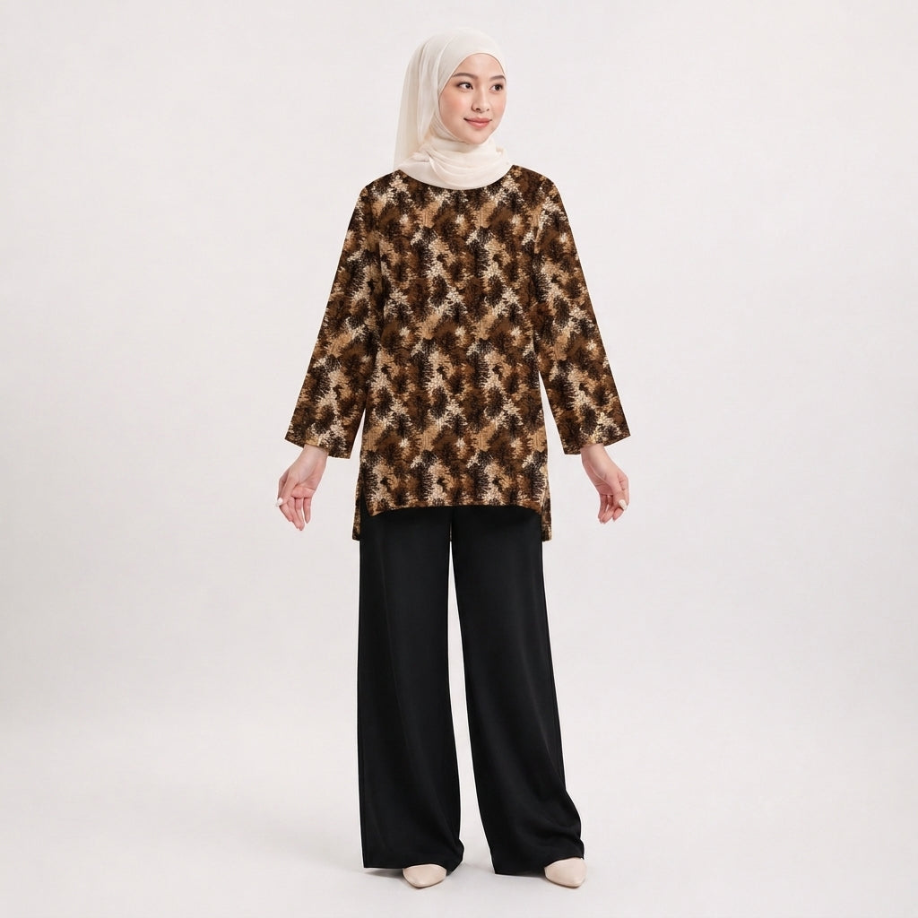 PREMIUM MODERN ABSTRACT & FLORAL PRINTED MINI BLOUSE