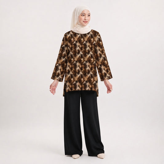 PREMIUM MODERN ABSTRACT & FLORAL PRINTED MINI BLOUSE