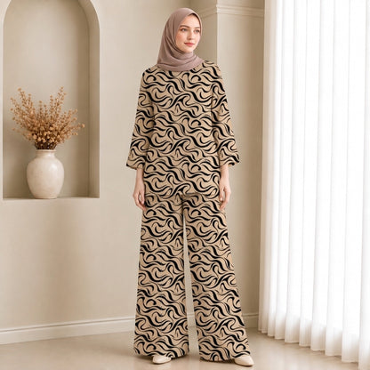 PREMIUM ABSTRACT GRAPHIC PRINTED 2-PIECE SET