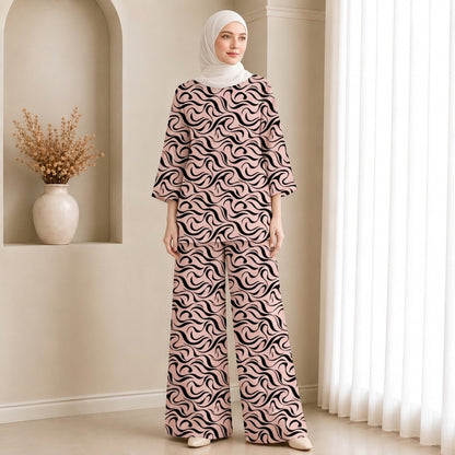 PREMIUM ABSTRACT GRAPHIC PRINTED 2-PIECE SET