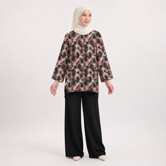 PREMIUM MODERN ABSTRACT & FLORAL PRINTED MINI BLOUSE