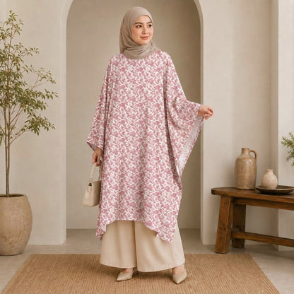 PREMIUM BOTANICAL FLORAL & LEAF PRINTED LONG KAFTAN
