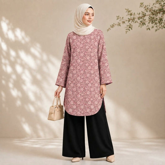 PREMIUM FLORAL PRINTED LONG BLOUSE