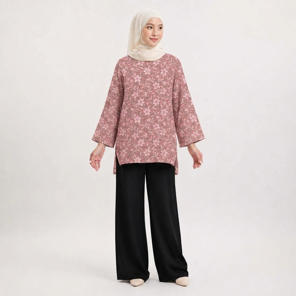 PREMIUM FLORAL PRINTED MINI BLOUSE