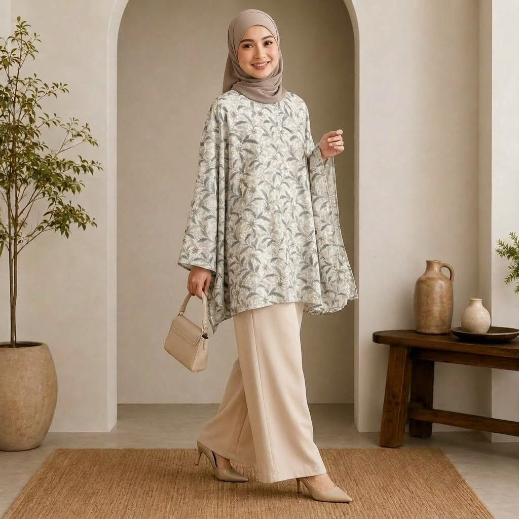 PREMIUM FLORAL PRINTED MINI KAFTAN