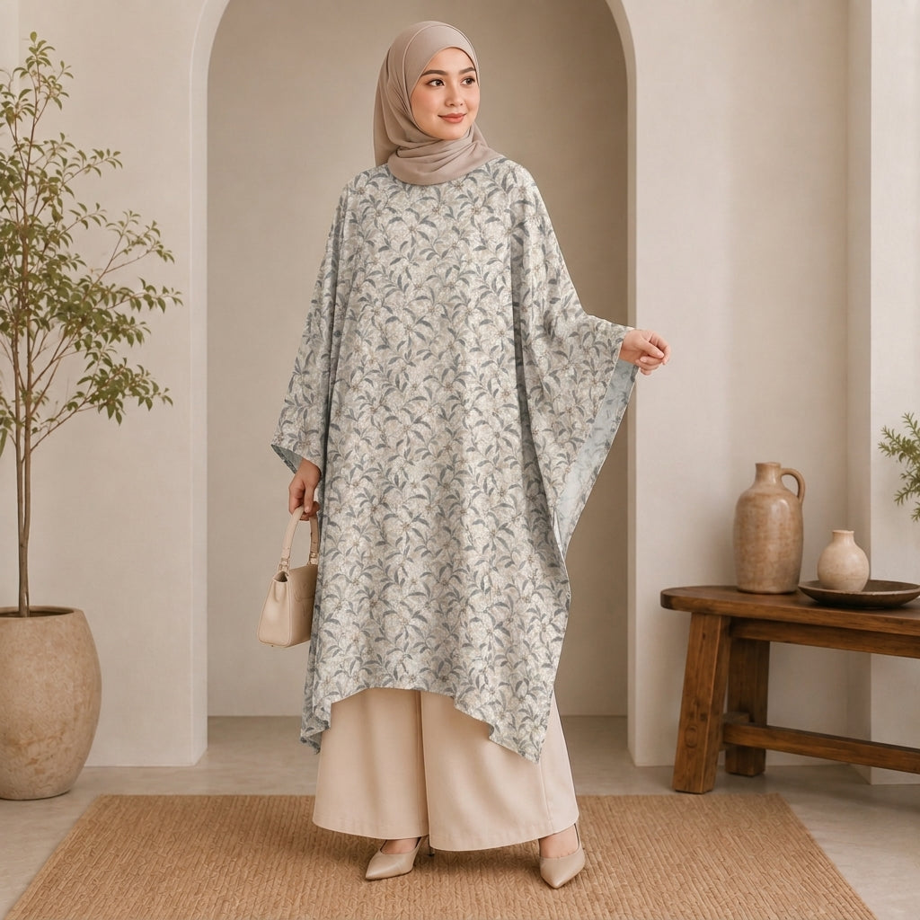 PREMIUM FLORAL PRINTED LONG KAFTAN