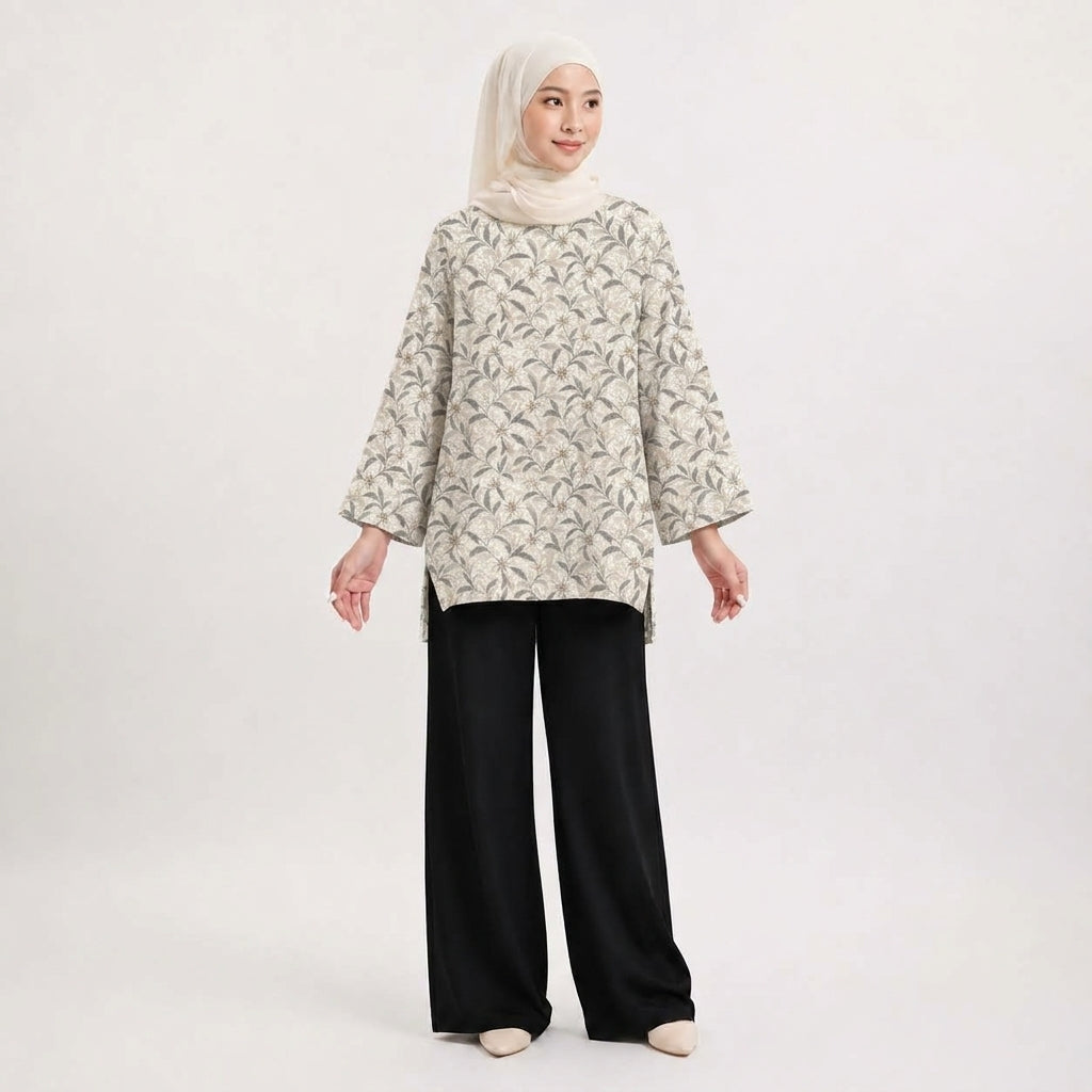 PREMIUM FLORAL PRINTED MINI BLOUSE