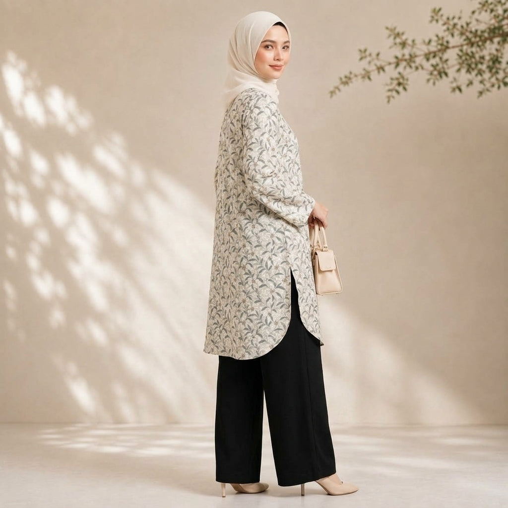 PREMIUM FLORAL PRINTED LONG BLOUSE