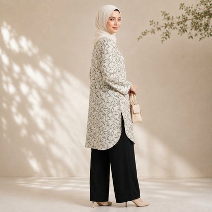 PREMIUM FLORAL PRINTED LONG BLOUSE