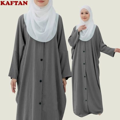 Kaftan Wanita Muslim Full Kancing