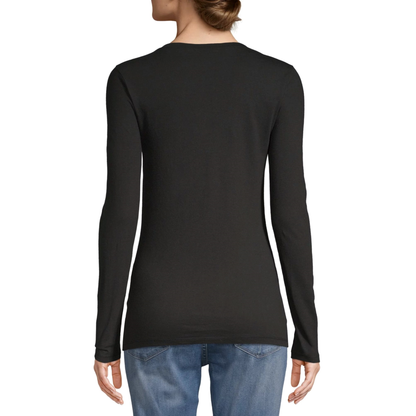 T-Shirt Wanita Tangan Panjang Bahan Adem Body Fit Cotton