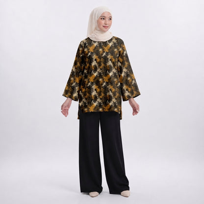PREMIUM MODERN ABSTRACT & FLORAL PRINTED MINI BLOUSE