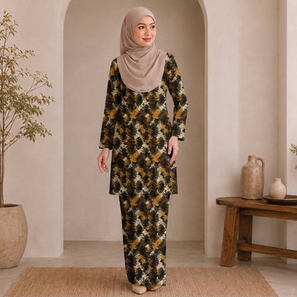 PREMIUM ABSTRACT & FLORAL PRINTED KURUNG