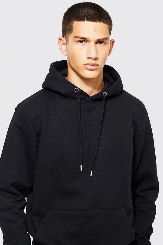 Cotton Fleese Hoodie Jumper Unisex Motif Polos Saku Depan